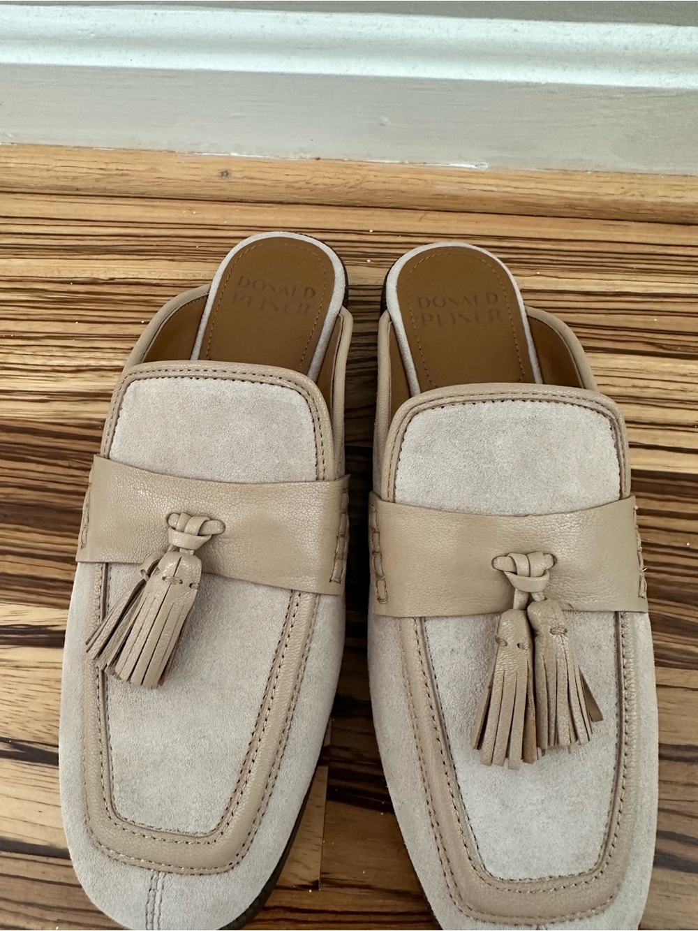 Donald Pliner Suede Loafer Mules
